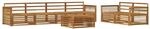 vidaXL Outdoor-Sofagarnitur 7 pcs Natur Massivholz Akazie, Garten-Lounge,...