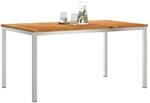 vidaXL Esstisch Braun 150 x 90 x 75 cm Massivholz Teak, Garten und Terrasse,...