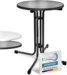 Beautissu Bistrotisch Outdoor Rund &Oslash; 60 cm &ndash; Beistelltisch Balkontisch...