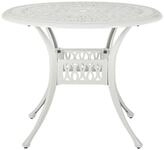 Beliani Franz&ouml;sischer Balkontisch Aluminium Creme wei&szlig; rund &oslash;90 cm mit...