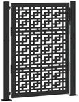 vidaXL Gartentor Schwarz 100x125 cm Stahl Kreuz-Design, Zauntor, Outdoor Tor,