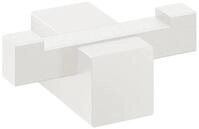 Zack Carvo White Stainless Steel Double Towel Hook 40814