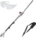 IKRA Elektro Teleskop Heckenschere ITHS 600, Schnittl&auml;nge 51cm, inkl Brille 