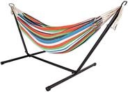 Outdoor Doppel H&auml;ngematte mit Gestell - 285x120x110 cm - Stabh&auml;ngemate f&uuml;r 2