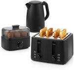 HOMCOM Wasserkocher Toaster Eierkocher Set 1,7L 2200W Edelstahl | Schnell