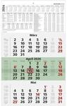 Zettler 3-Monatskalender gr&uuml;n Blauer Engel 2026 &ndash; Wandkalender 30 &times; 49 cm, 3