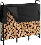 VEVOR Metall Kaminholzregal, 122x32x118 cm Brennholzregal, Kaminholzunterstand aus