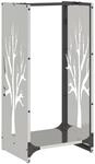 vidaXL Brennholzregal 40x30x80 cm Edelstahl, Kaminholzregal, Kaminholzst&auml;nder,