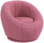 HOMCOM Sessel, Ohrensessel mit Armlehnen, drehbarer Loungesessel, Einzelsofa mit