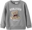 NAME IT M&auml;dchen Nmfrear Ls Sweat Bru, Grey Melange, 104 cm