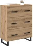 vidaXL Sideboard Artisan-Eiche 69,5 x 34 x 90 cm Verbundholz und Eisen,...