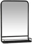 IB Laursen - Wandspiegel mit Ablage, Metall, Schwarz, B 14 x H 70 x L 49cm...