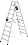 PROREGAL Stufen-Stehleiter | beidseitig begehbar | 2x10 Stufen | Leiter,