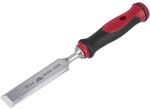 Stemmeisen mit rot-schwarzem 2K-Griff, 26mm, Stubai Profi Stechbeitel zur pr&auml;zisen