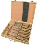 Br&uuml;der Mannesmann Schnitzwerkzeug-Set 7-tlg., aus Chrom-Vanadium-Stahl mit