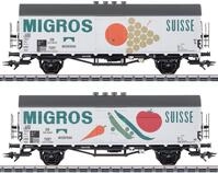 46173 H0 K&uuml;hlwagen-Set Migros, DB, Ep. III