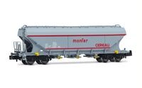 ARNOLD HN6709 FS, Selbstentladewagen Typ Uagpps, Monfer-Lackierung, grau mit roten