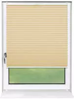 Deco-Raum Plissee ohne Bohren Klemmfix 90x150cm(BxH) Beige Jalousie Sonnenschutz