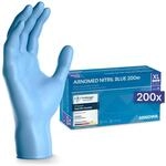 ARNOMED Einweghandschuhe Blau 200 St&uuml;ck/Box, Einmalhandschuhe XL, Nitrilhandschuhe,
