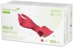 Medi-Inn Nitril Red Plus Einmalhandschuhe, rot, puderfrei (Gr. S, 1 x 100...