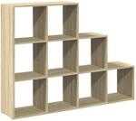 vidaXL Raumteiler B&uuml;cherregal 3 Stufen, Standregal Treppenregal f&uuml;r Wohnzimmer