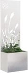 vidaXL Garten Sichtschutz-Leinwand Silber 50 x 150 cm Edelstahl, Dekorative...