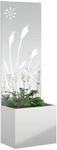vidaXL Garten Sichtschutz-Leinwand Silber 50 x 140 cm Verzinkter Stahl,...