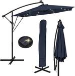 ML-Design Ampelschirm &Oslash;300 cm mit LED Solar, Navy Blau, Alu Sonnenschirm mit...