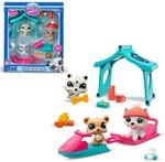 Littlest Pet Shop - Pack Set Schneetag 3 Tiere und Zubeh&ouml;r - Pet Shop LPS Husky,
