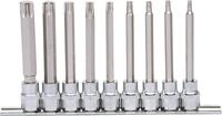 KS Tools 918.1550 3/8" CHROMEplus Bit-Stecknuss-Satz TX, lang, 9-tlg. T20-T60