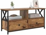 vidaXL TV-Schr&auml;nk Altholz 90 x 33 x 45 cm Ingenieure Holz und Stahl, Rustikales