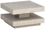 Wohnling Couchtisch 60x60x34 cm Sandfarben Sofatisch in Stein-Optik Modern,...