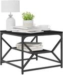 vidaXL Couchtisch Schwarz Eichen-Optik 51 x 50 x 40 cm, Wohnzimmer, rechteckiger