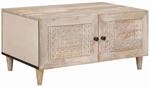 vidaXL Couchtisch Wei&szlig; 80 x 54 x 40 cm Holzwerkstoff, Akazienholz Couchtisch,