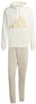 adidas Men's BIG LOGO FRENCH TERRY HOODED TRACKSUITS, off white, M