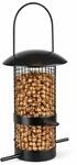 Vogelfutterspender &ndash; Tuwa Schwarz &ndash; 28 cm &ndash; F&uuml;r Erdn&uuml;sse &ndash; Metall &