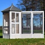 zooprinz Premium XXL Vogelvoliere mit Sitzstange &ndash; aus hochwer-tigem Vollholz und