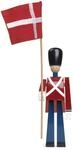Kay Bojesen Fahnentr&auml;ger klein Figuren 29.5 cm Holzfiguren Originaldesign, rot