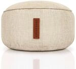 Green Bean Sitzsack-Hocker Home Linen rund 45x25cm mit EPS-Perlen F&uuml;llung -