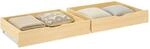 Homestyle4u Bettkasten 2er Set Aufbewahrung mit Rollen, Bett Schublade Bettauszug