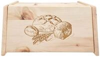 Erst-Holz Metallfreie Brotbox mit Klappe und Gravur aus Zirbenholz Massiv...