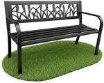 AKORD Gartenbank Lissa | Bank Garten Stahlbeinen | Sitzbank Drau&szlig;en Wetterfest 