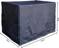 QUICK STAR Gitterbox Abdeckung 125x85x87cm Schwarz Schutzhaube Abdeckplane