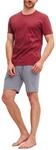 CALIDA Cotton Special Kurz-Pyjama, Schlafanzug Herren, aus 100% Baumwolle Garnet