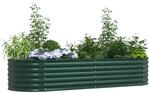 vidaXL Hochbeet Gr&uuml;n 240 x 80 x 44 cm Stahl, Garten- und Terrassenpflanzentopf...