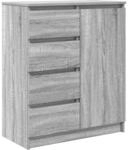 vidaXL Sideboard mit Schubladen Grau Sonoma 71x35x84 cm Holzwerkstoff, Kommode,