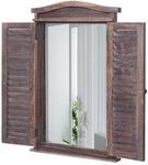 Mendler Wandspiegel Badspiegel Badezimmer Spiegelfenster mit Fensterl&auml;den,...