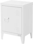 ML-Design Nachttisch, Nachtschrank Wei&szlig;, 40x30x58 cm, aus Stahl, T&uuml;rgriff...