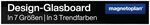 magnetoplan 13400012 Design-Glasboards, magnetisch, 100x600mm, tief-schwarz