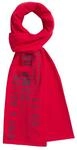 Camp David Herren Schal aus Jersey mit Label Print Summer Red